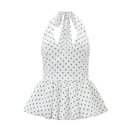 The Ultimate Muse Polka Dot Peplum Top