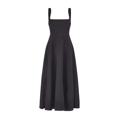 The Ultimate Muse High Waist Square Neck Midi Dress